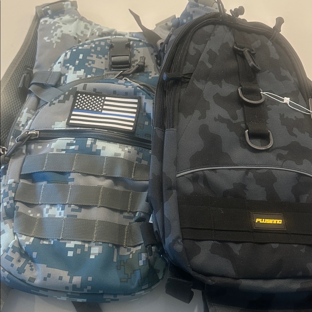 Digital Camo Backpack - Blue and Gray